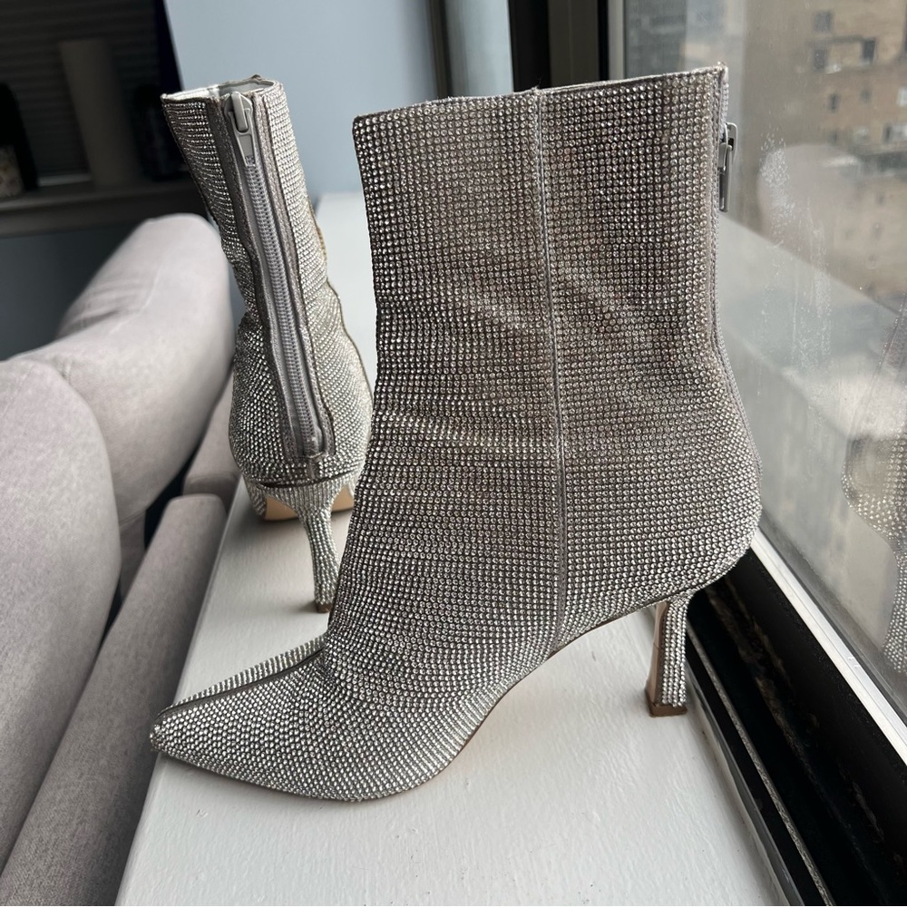 Aqua Rhinestone Booties - Picture 4 of 9